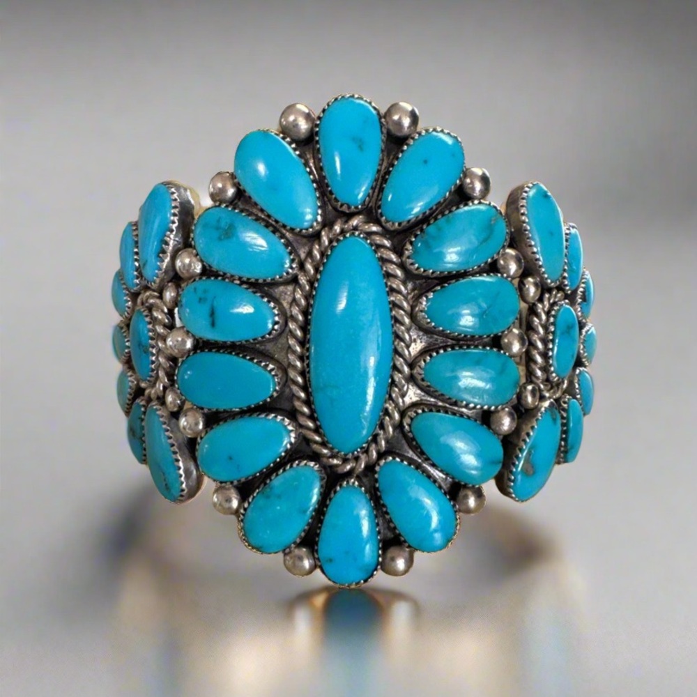 SOLD — RARE! Alice Quam Zuni Cluster Cuff